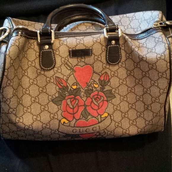 Gucci Boston bag  limited edition tattoo print
