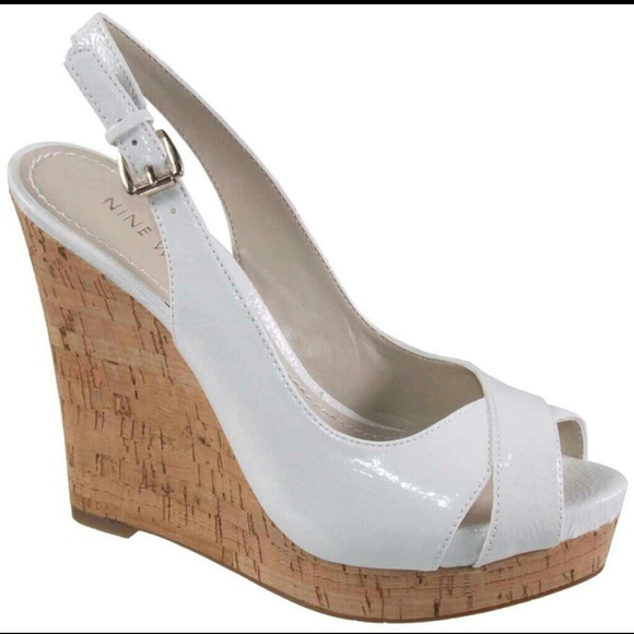 Nine West White Wedge