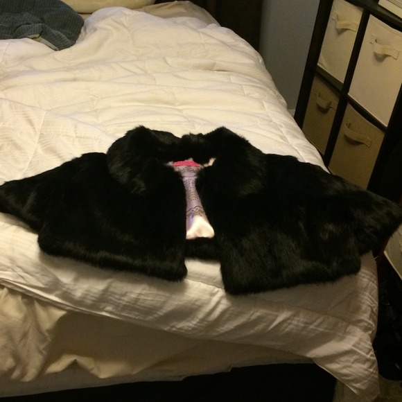 Juicy short sleeve rabbit fur jacket