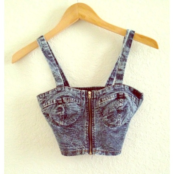 🚫Bundled🚫Jean Denim Crop Top👖