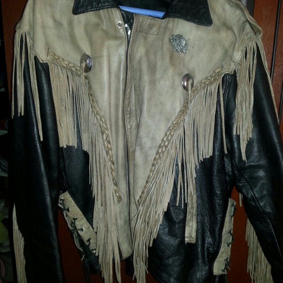Fringed Leather Coat