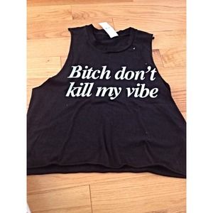 Brandy Melville "bitch .." Muscle tee.