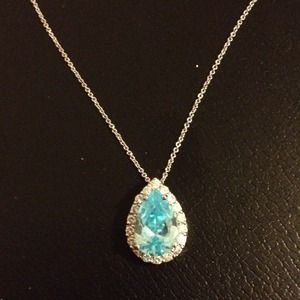 Blue diamond pendant