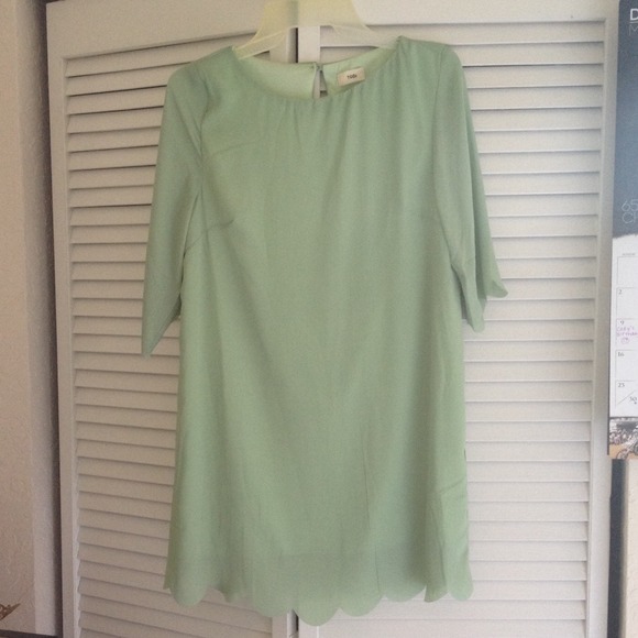 Mint scalloped dress from Tobi