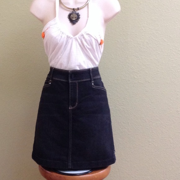 White House Black Market Dresses & Skirts - White House Black Market beaded jean skirt