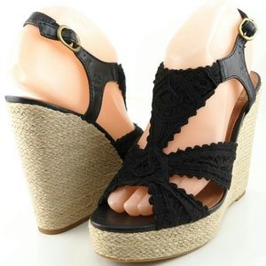 Lucky Brand Black Wedges