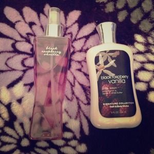 Black raspberry vanilla body spray & lotion