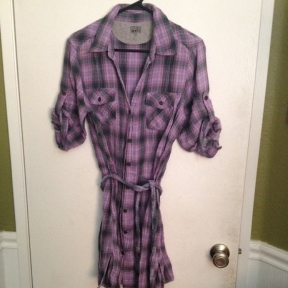 Converse plaid shirt dress