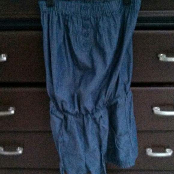 Strapless romper