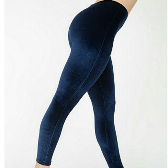 High waist velvet leggings
