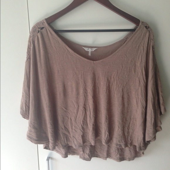 Taupe crop top