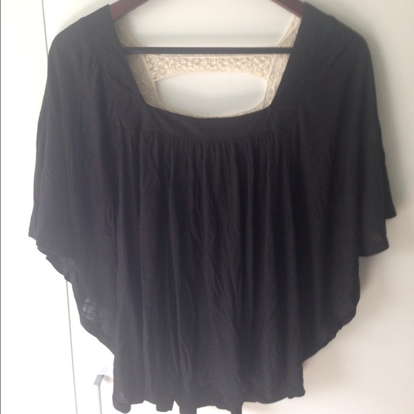Black flowy top