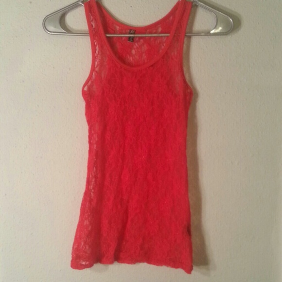 red lace top