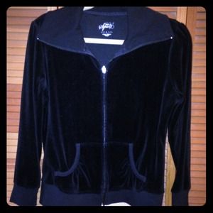 Style & co Sport black Velor jacket
