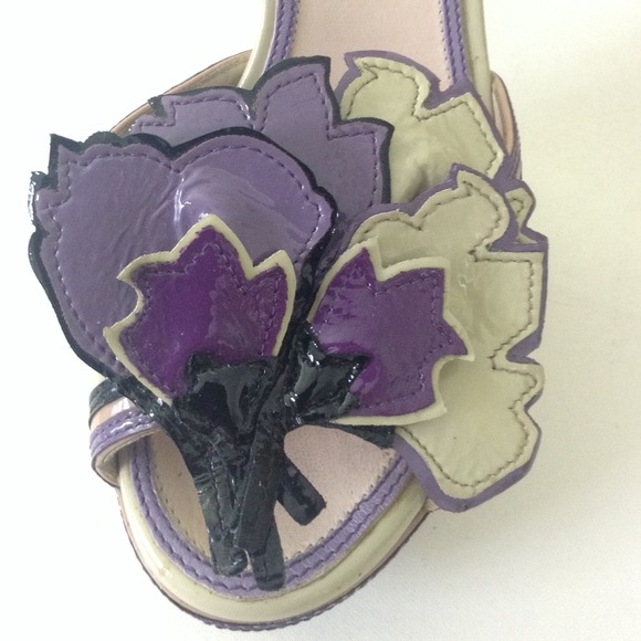 Prada Patent Platform Shoes Embellished Size 35.5 - Picture 3 of 4