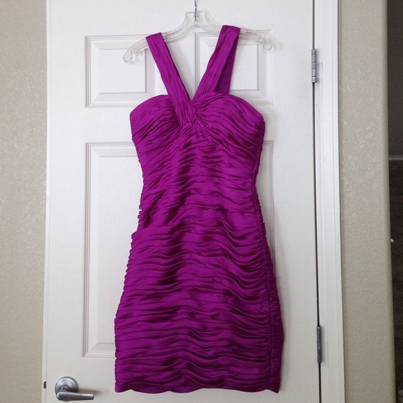 Angelina Faccenda fuchsia dress