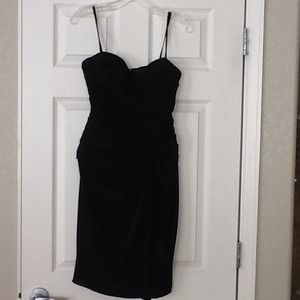 Adrianna Papell black strapless evening dress