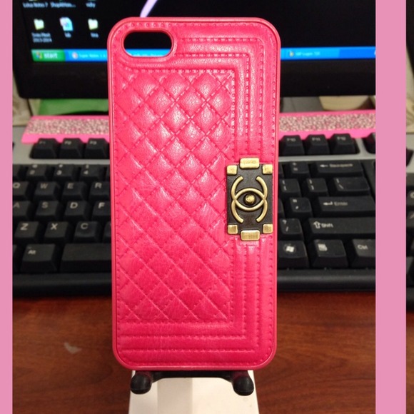 Hot pink Quilted iphone 5/5s case