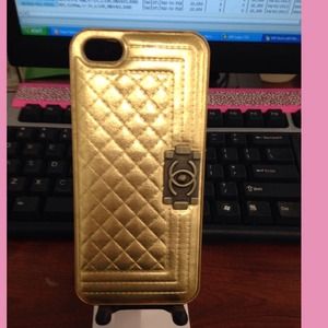 Gold Quilted iphone 5/5s case