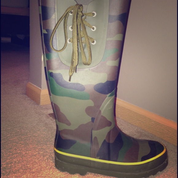 J. Crew camo rainboots