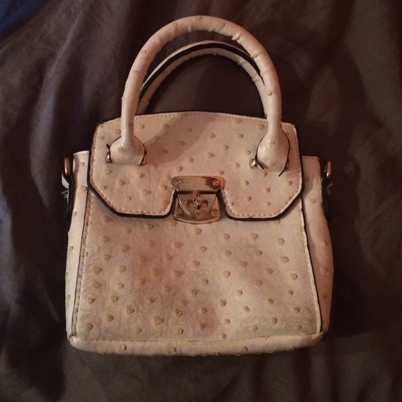 Clutches & Wallets - 5x5 mini cream "ostrich" purse!