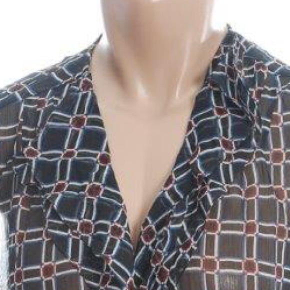 NEW Jones New York sheer dressy blouse 8 P - Picture 3 of 3