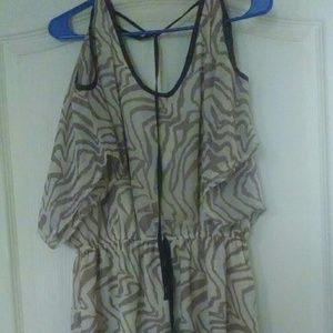 Zebra open shoulder dress!