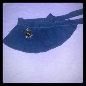 Pleated Denim Skirt