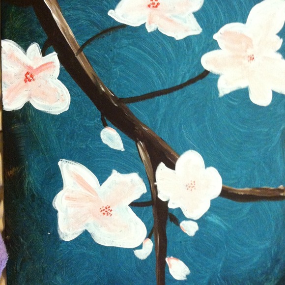 🎨12x16 cherry blossom painting
