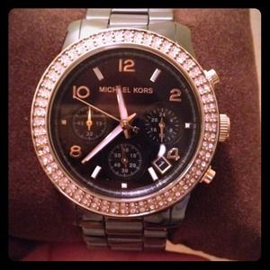 Michale Kors Black Ceramic Glitz watch ⌚️