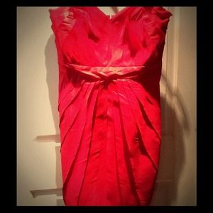 Cherry red cocktail dress