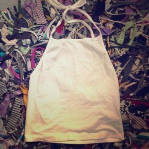 Brandy ❤️ Melville white halter top