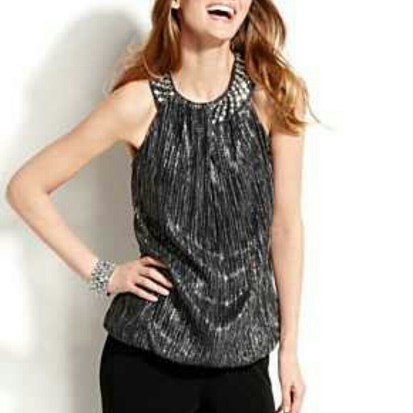 SOLD! Alfani sleeveless, embellished top