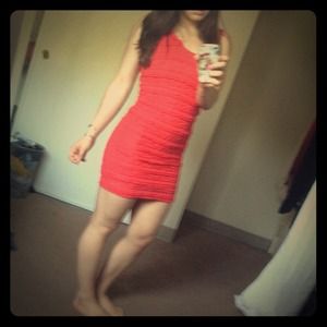 Sexy Red Dress with Lace