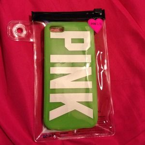 iPhone PINK green case. Used