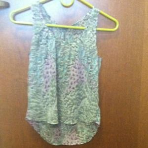 Sleeveless print top