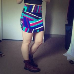 Geometrical Mini Skirt