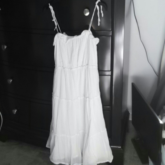 White linen dress