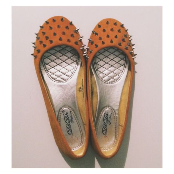 Mustard Studded Flats