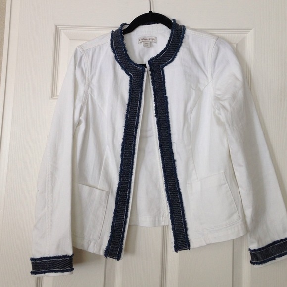 Coldwater Creek white denim jacket
