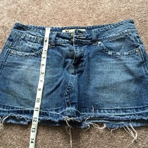Wet seal tattered jean skirt