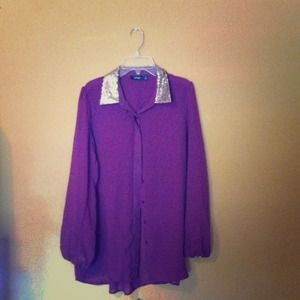 Beautiful purple, sheer top. NWOT. NEVER worn.