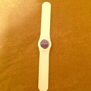 White rubber slap watch