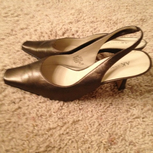 Bronze slingback heels