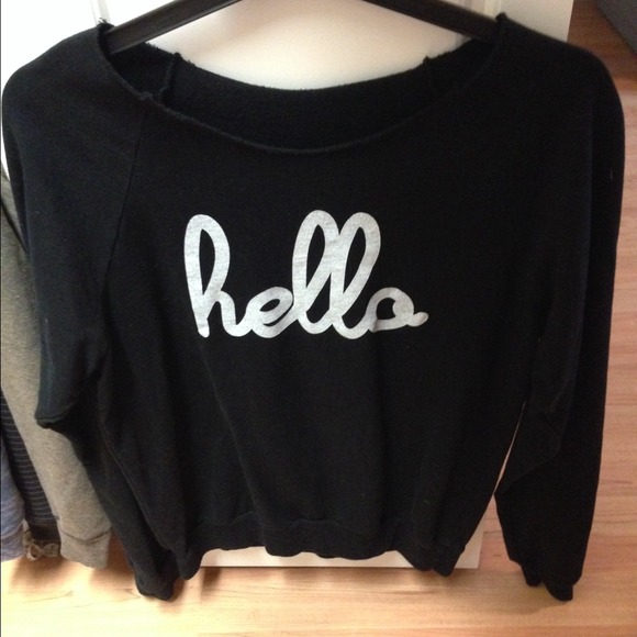 Off the shoulders Hello Apparel sweater