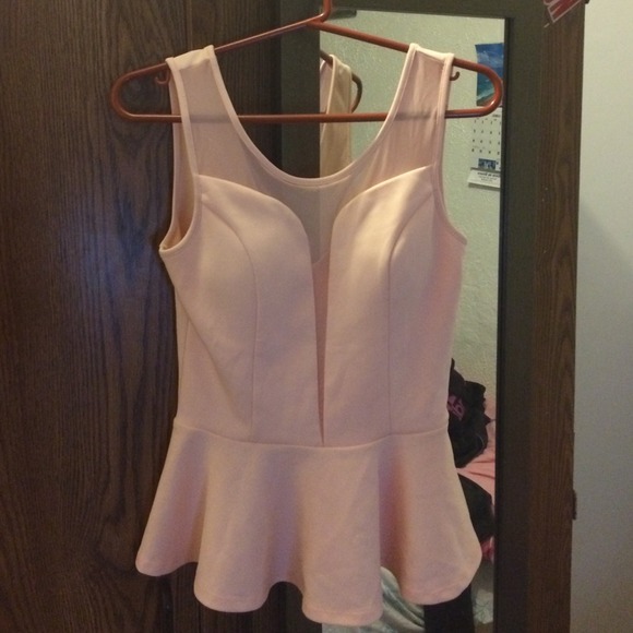 Blush peplum top