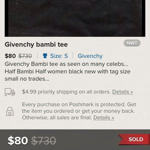 Givenchy Tops - Givenchy bambi shirt Givenchy Tops - Givenchy bambi shirt