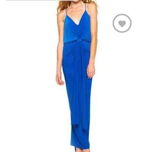 Tbags Brand "Deep V Maxi Dress" in Periwinkle