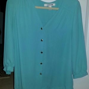 Teal blouse