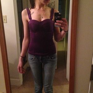 Purple forever 21 corset top